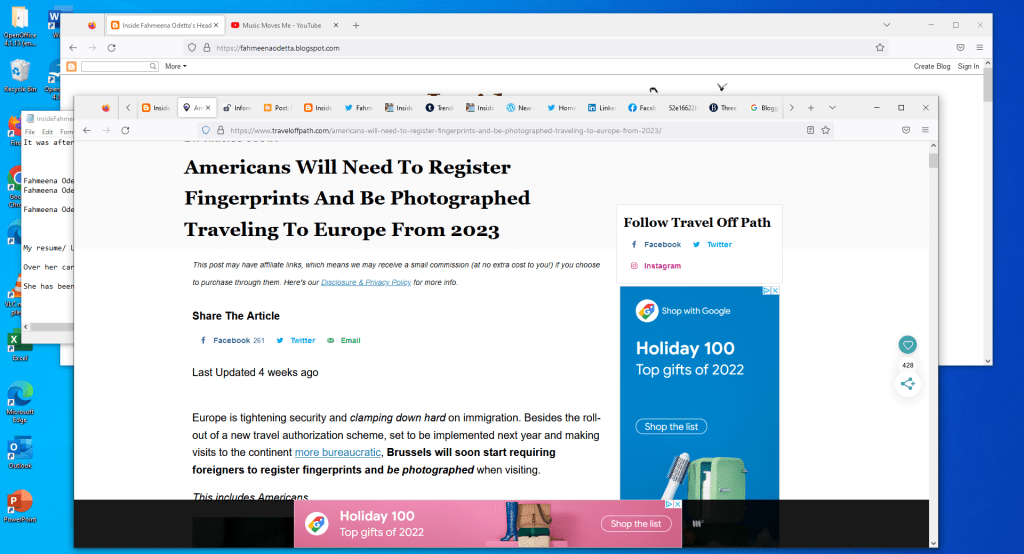 Article on fingerprinting for travel