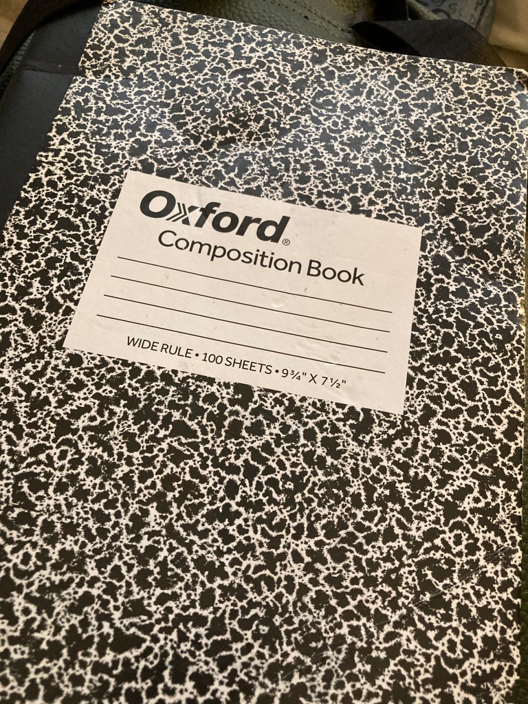 Black marble composition book Fahmeena Odetta Moore