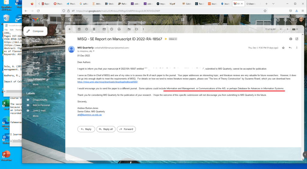 Response to journal submission Fahmeena Odetta Moore