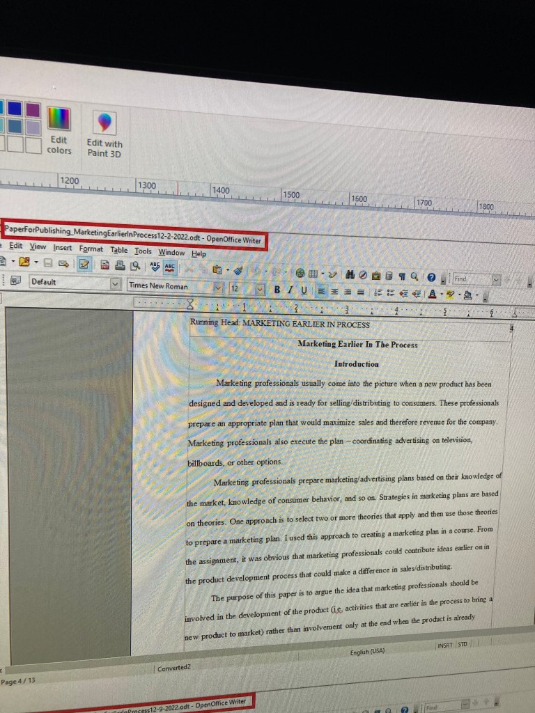 Marketing paper 2 Fahmeena Odetta Moore