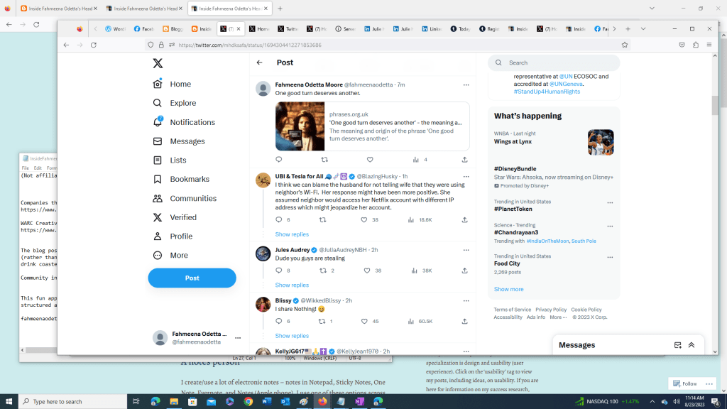 Comments to Twitter post-1