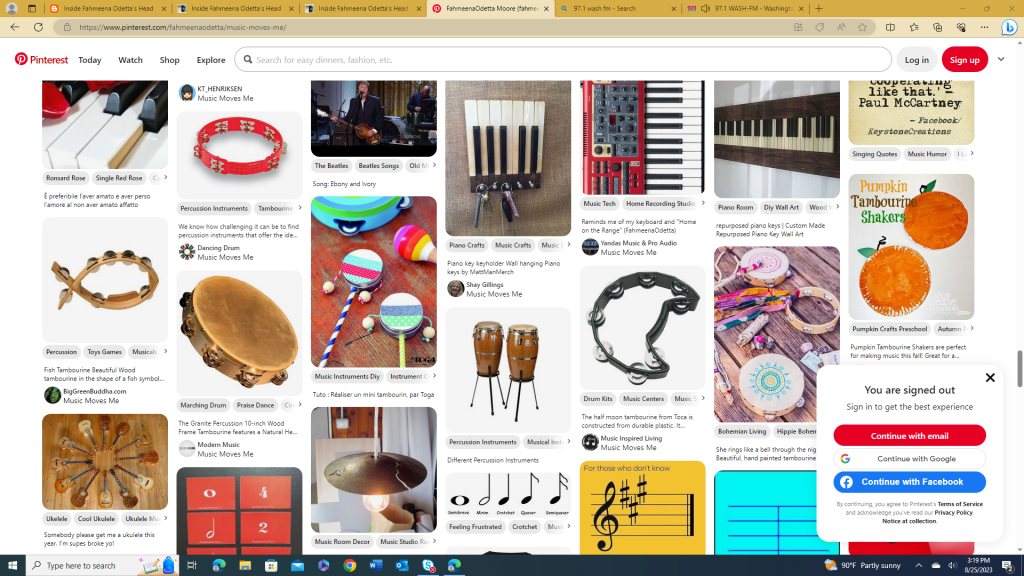 Fahmeena Odetta Moore's Music Moves Me Board