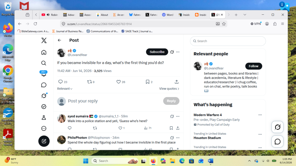 Screenshot showing writing prompt